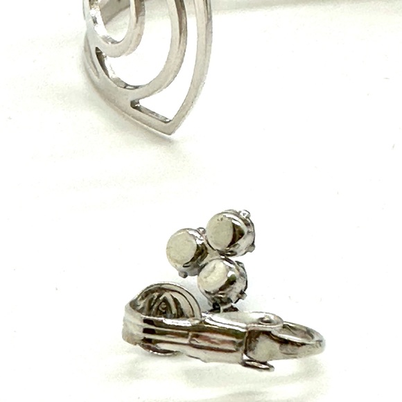 Vintage Sapphire Blue Rhinestone Bracelet & Earrings - Picture 7 of 13